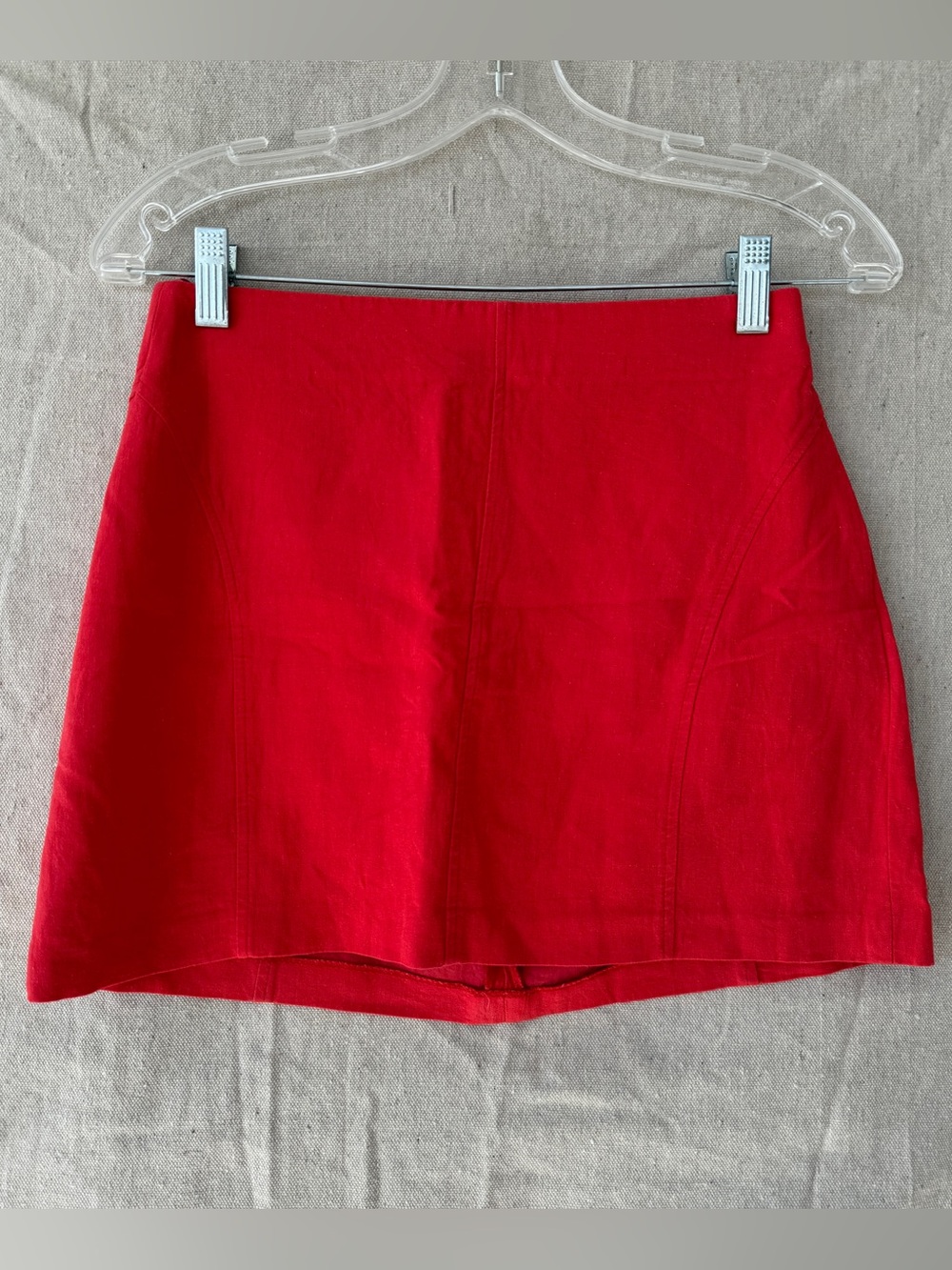 Zara Size Small Hot Pink Linen Blend Mini Skirt